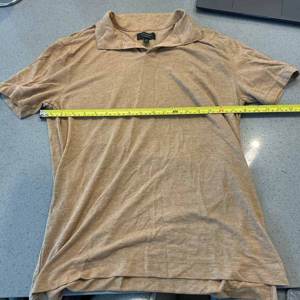 Banana Republic Beige Linen Blend Polo